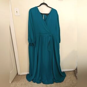 Torrid Tea Length Green Dress, size 3X